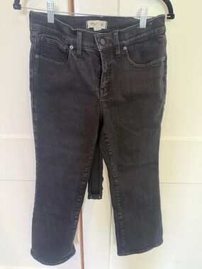 Like New Madewell Charcoal Cropped Skinny Jeans